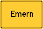 Place name sign Emern