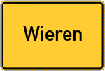 Place name sign Wieren