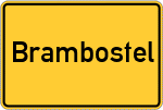 Place name sign Brambostel