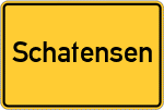 Place name sign Schatensen