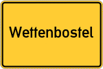 Place name sign Wettenbostel