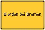 Place name sign Bierden bei Bremen
