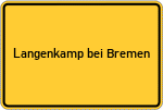 Place name sign Langenkamp bei Bremen