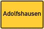 Place name sign Adolfshausen