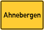 Place name sign Ahnebergen