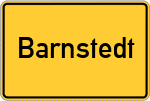 Place name sign Barnstedt