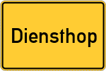 Place name sign Diensthop