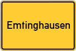 Place name sign Emtinghausen