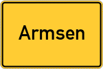 Place name sign Armsen