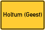 Place name sign Holtum (Geest)