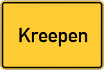 Place name sign Kreepen