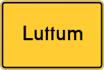 Place name sign Luttum
