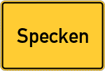 Place name sign Specken