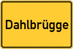 Place name sign Dahlbrügge, Kreis Verden, Aller