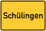 Place name sign Schülingen, Kreis Verden, Aller