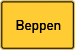 Place name sign Beppen, Kreis Verden, Aller