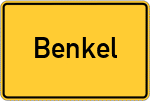 Place name sign Benkel