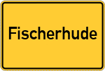 Place name sign Fischerhude