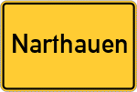 Place name sign Narthauen