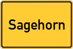 Place name sign Sagehorn