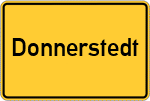 Place name sign Donnerstedt
