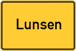 Place name sign Lunsen