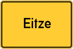 Place name sign Eitze