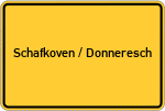 Place name sign Schafkoven / Donneresch
