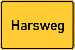 Place name sign Harsweg