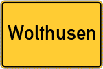 Place name sign Wolthusen