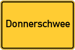 Place name sign Donnerschwee