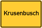 Place name sign Krusenbusch