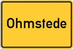 Place name sign Ohmstede