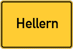 Place name sign Hellern