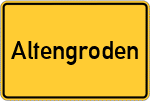 Place name sign Altengroden
