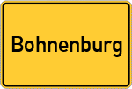 Place name sign Bohnenburg