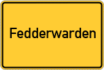 Place name sign Fedderwarden