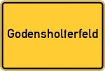 Place name sign Godensholterfeld