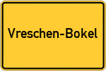 Place name sign Vreschen-Bokel