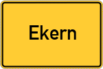Place name sign Ekern