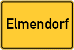 Place name sign Elmendorf, Oldenburg