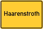 Place name sign Haarenstroth