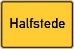 Place name sign Halfstede