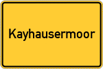 Place name sign Kayhausermoor