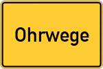 Place name sign Ohrwege