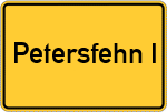 Place name sign Petersfehn I