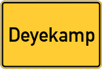 Place name sign Deyekamp
