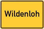 Place name sign Wildenloh