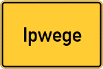 Place name sign Ipwege, Oldenburg