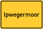 Place name sign Ipwegermoor, Oldenburg